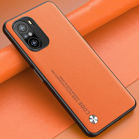 Custodia Lusso Pelle Cover S01 per Xiaomi Mi 11i 5G Arancione