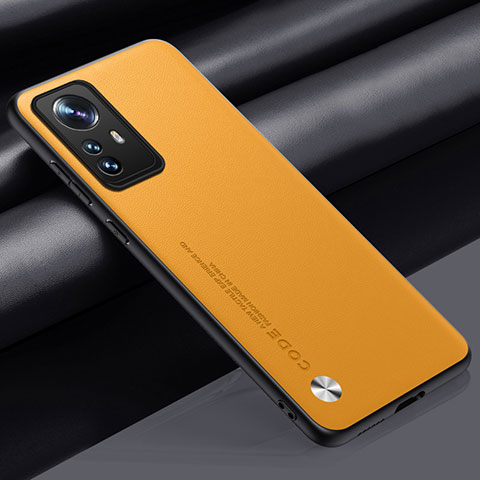 Custodia Lusso Pelle Cover S01 per Xiaomi Mi 12T 5G Giallo