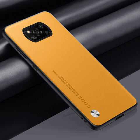 Custodia Lusso Pelle Cover S01 per Xiaomi Poco X3 Giallo