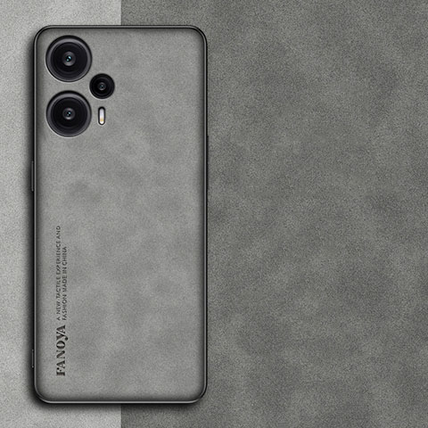 Custodia Lusso Pelle Cover S01 per Xiaomi Redmi Note 12 Turbo 5G Grigio