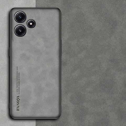 Custodia Lusso Pelle Cover S01 per Xiaomi Redmi Note 12R 5G Grigio