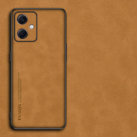 Custodia Lusso Pelle Cover S01 per Xiaomi Redmi Note 12R Pro 5G Arancione