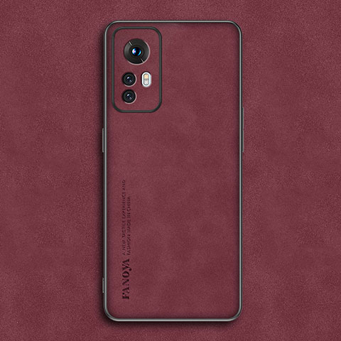 Custodia Lusso Pelle Cover S01 per Xiaomi Redmi Note 12S Rosso