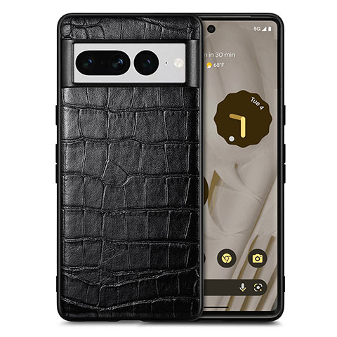 Custodia Lusso Pelle Cover S01D per Google Pixel 7 Pro 5G Nero