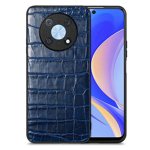 Custodia Lusso Pelle Cover S01D per Huawei Enjoy 50 Pro Blu