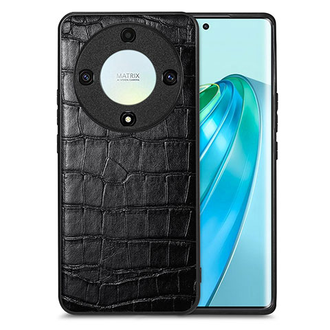 Custodia Lusso Pelle Cover S01D per Huawei Honor Magic5 Lite 5G Nero