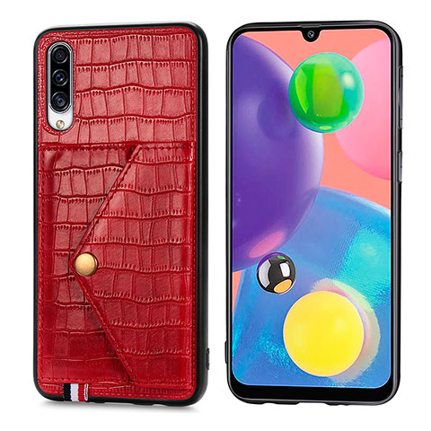 Custodia Lusso Pelle Cover S01D per Samsung Galaxy A70 Rosso