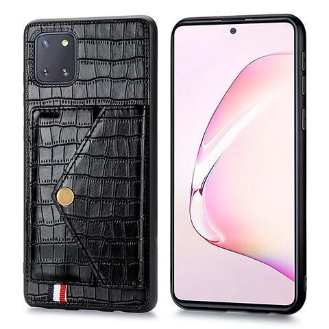 Custodia Lusso Pelle Cover S01D per Samsung Galaxy A81 Nero