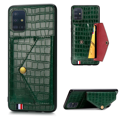 Custodia Lusso Pelle Cover S01D per Samsung Galaxy M40S Verde