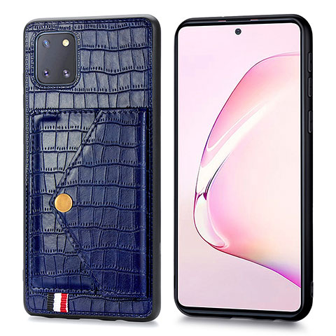 Custodia Lusso Pelle Cover S01D per Samsung Galaxy Note 10 Lite Blu