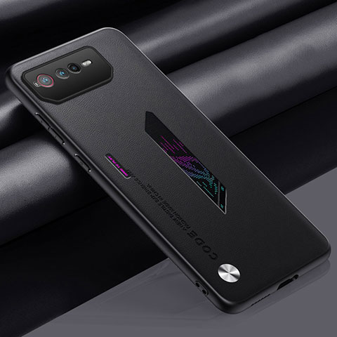 Custodia Lusso Pelle Cover S02 per Asus ROG Phone 6 Pro Nero