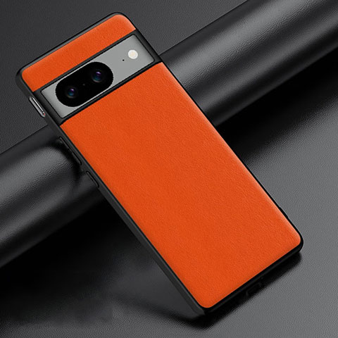 Custodia Lusso Pelle Cover S02 per Google Pixel 8 5G Arancione