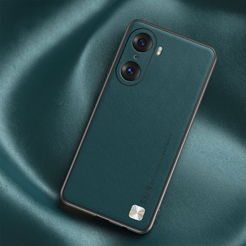 Custodia Lusso Pelle Cover S02 per Huawei Honor 60 Pro 5G Verde