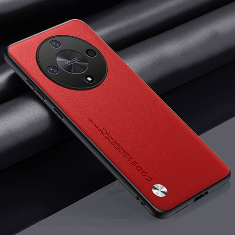 Custodia Lusso Pelle Cover S02 per Huawei Honor X9b 5G Rosso