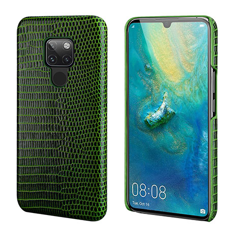 Custodia Lusso Pelle Cover S02 per Huawei Mate 20 Verde