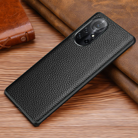 Custodia Lusso Pelle Cover S02 per Huawei Nova 8 Pro 5G Nero