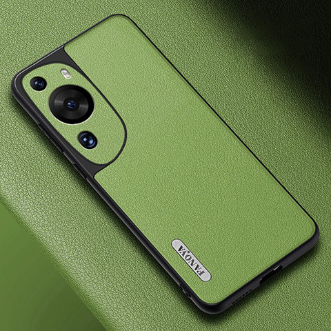 Custodia Lusso Pelle Cover S02 per Huawei P60 Art Verde