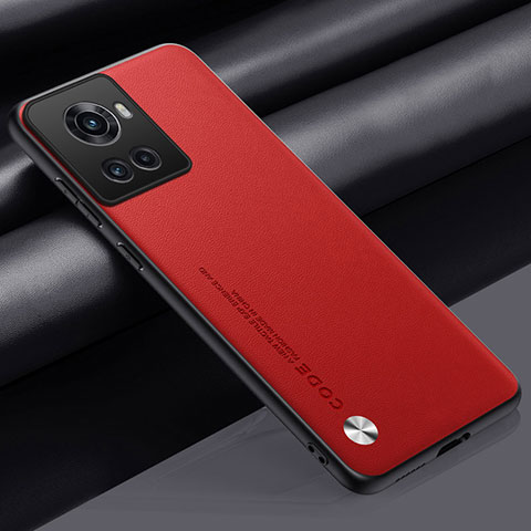 Custodia Lusso Pelle Cover S02 per OnePlus 10R 5G Rosso