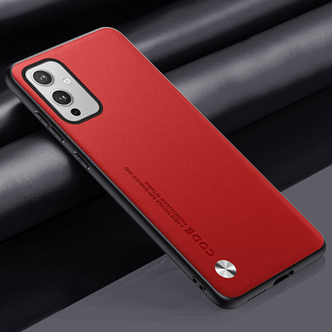 Custodia Lusso Pelle Cover S02 per OnePlus 9 5G Rosso