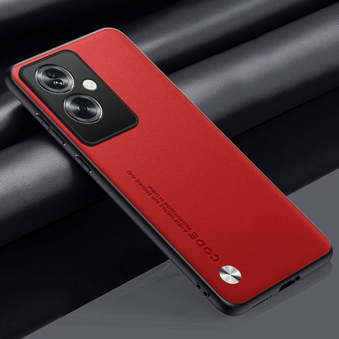 Custodia Lusso Pelle Cover S02 per Oppo A2 5G Rosso