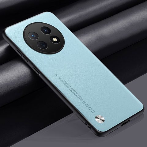 Custodia Lusso Pelle Cover S02 per Oppo A2 Pro 5G Azzurro