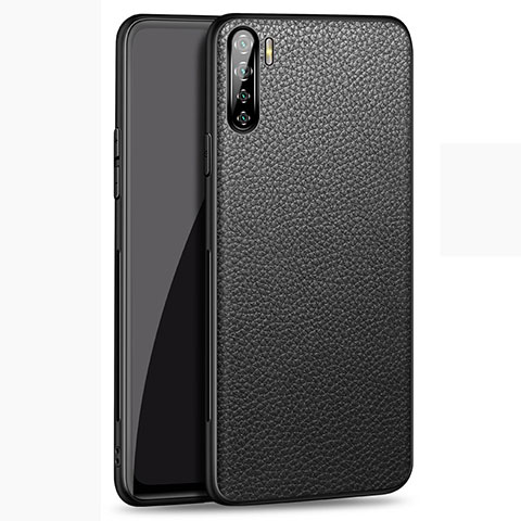 Custodia Lusso Pelle Cover S02 per Oppo A91 Nero