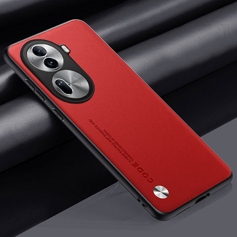 Custodia Lusso Pelle Cover S02 per Oppo Reno11 Pro 5G Rosso