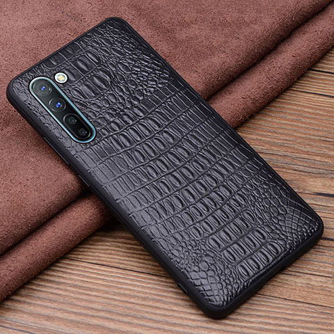 Custodia Lusso Pelle Cover S02 per Oppo Reno3 Nero