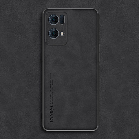 Custodia Lusso Pelle Cover S02 per Oppo Reno7 Pro 5G Nero