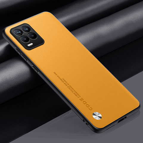 Custodia Lusso Pelle Cover S02 per Realme 8 Pro Giallo