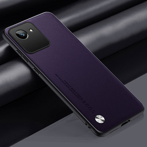 Custodia Lusso Pelle Cover S02 per Realme C30 Viola