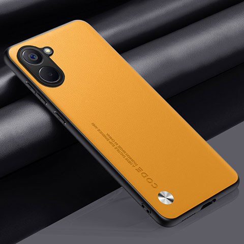 Custodia Lusso Pelle Cover S02 per Realme V30t 5G Giallo