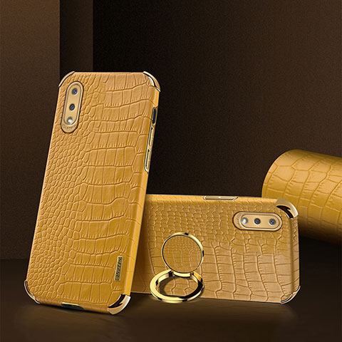 Custodia Lusso Pelle Cover S02 per Samsung Galaxy A02 Giallo