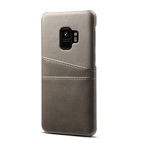 Custodia Lusso Pelle Cover S02 per Samsung Galaxy S9 Grigio