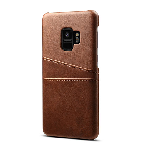 Custodia Lusso Pelle Cover S02 per Samsung Galaxy S9 Marrone