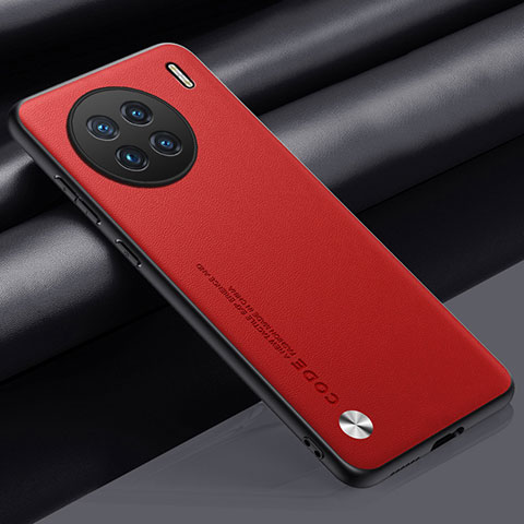 Custodia Lusso Pelle Cover S02 per Vivo X90 Pro+ Plus 5G Rosso