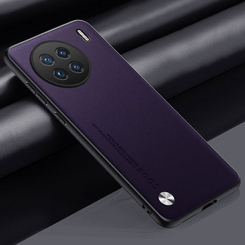 Custodia Lusso Pelle Cover S02 per Vivo X90 Pro+ Plus 5G Viola