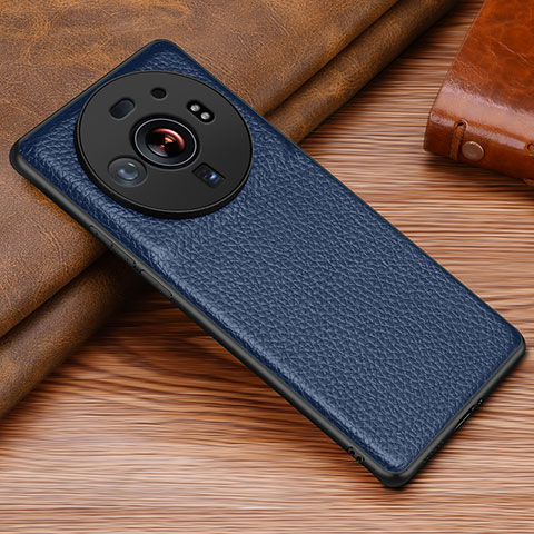 Custodia Lusso Pelle Cover S02 per Xiaomi Mi 12 Ultra 5G Blu