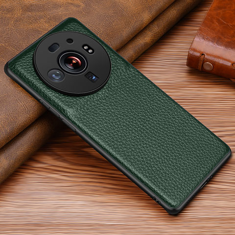 Custodia Lusso Pelle Cover S02 per Xiaomi Mi 12S Ultra 5G Verde