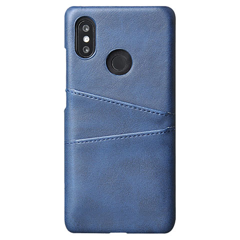 Custodia Lusso Pelle Cover S02 per Xiaomi Mi 8 Blu