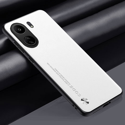 Custodia Lusso Pelle Cover S02 per Xiaomi Poco C65 Bianco