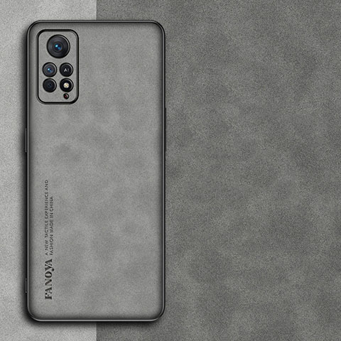 Custodia Lusso Pelle Cover S02 per Xiaomi Poco X4 Pro 5G Grigio