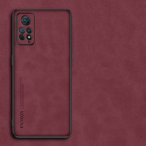 Custodia Lusso Pelle Cover S02 per Xiaomi Poco X4 Pro 5G Rosso