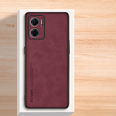 Custodia Lusso Pelle Cover S02 per Xiaomi Redmi 11 Prime 5G Rosso