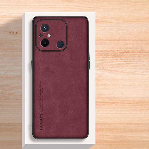 Custodia Lusso Pelle Cover S02 per Xiaomi Redmi 11A 4G Rosso