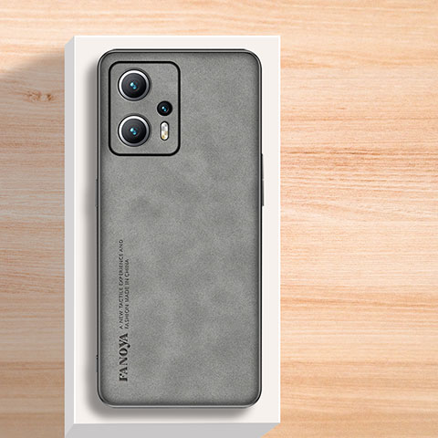 Custodia Lusso Pelle Cover S02 per Xiaomi Redmi K50i 5G Grigio