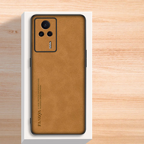 Custodia Lusso Pelle Cover S02 per Xiaomi Redmi K60E 5G Marrone