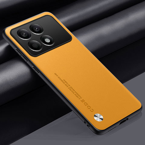 Custodia Lusso Pelle Cover S02 per Xiaomi Redmi K70 5G Giallo