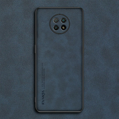 Custodia Lusso Pelle Cover S02 per Xiaomi Redmi Note 9T 5G Blu