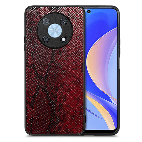 Custodia Lusso Pelle Cover S02D per Huawei Enjoy 50 Pro Rosso